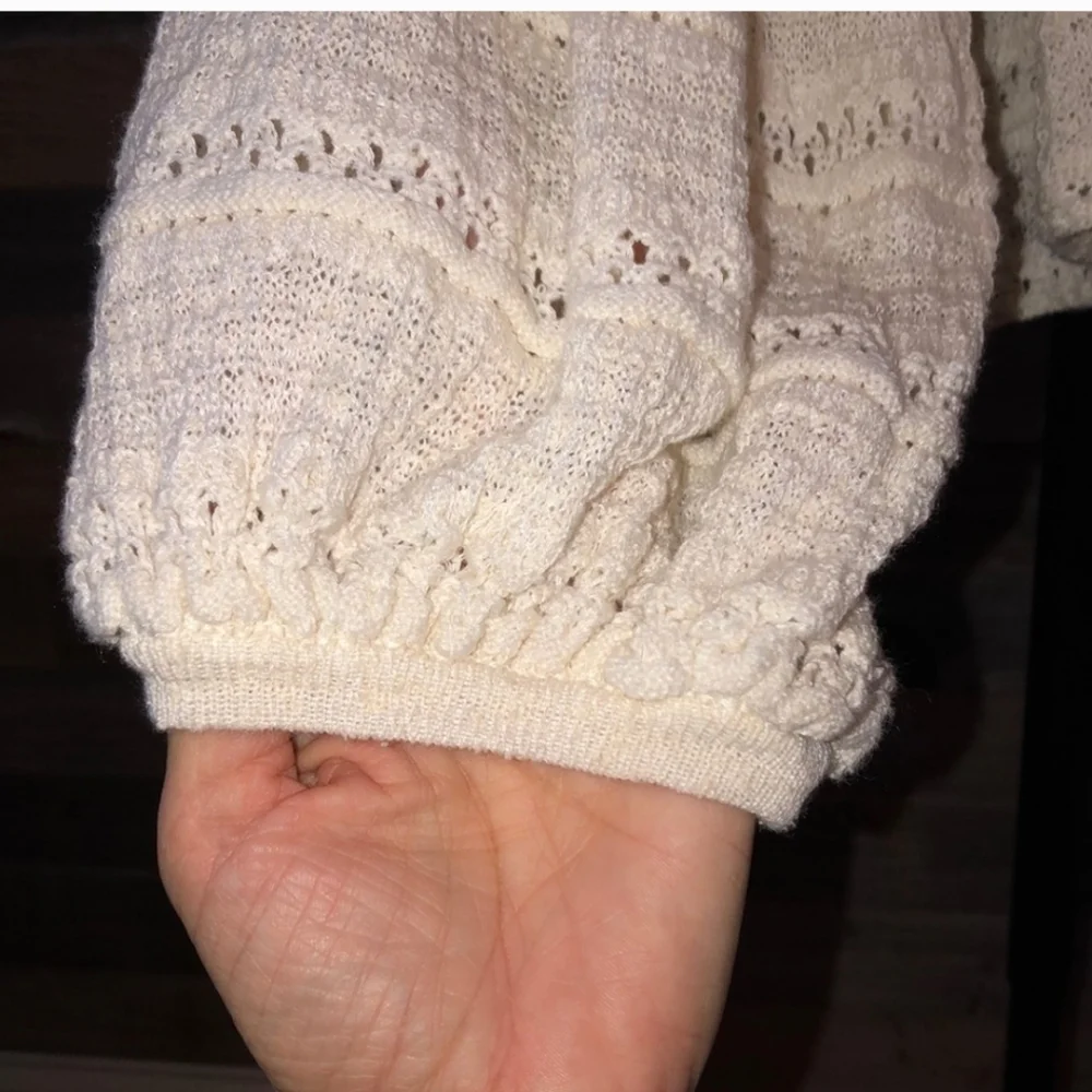 Free People Someday Crochet Knit Sweater S
